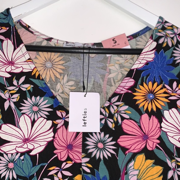 Lefties Floral V Neck Dress Size small NEW - Picture 2 of 5